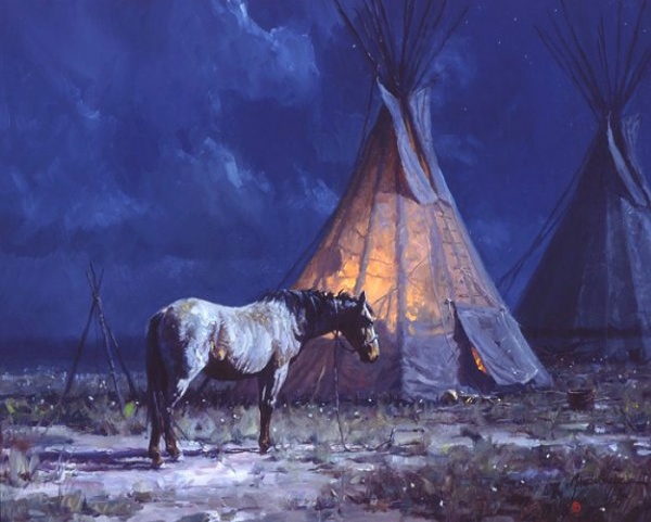 Индейцы и ковбои на картинах Мартина Греля (102 фото)