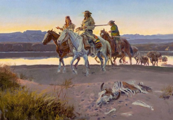 Индейцы и ковбои на картинах Мартина Греля (102 фото)