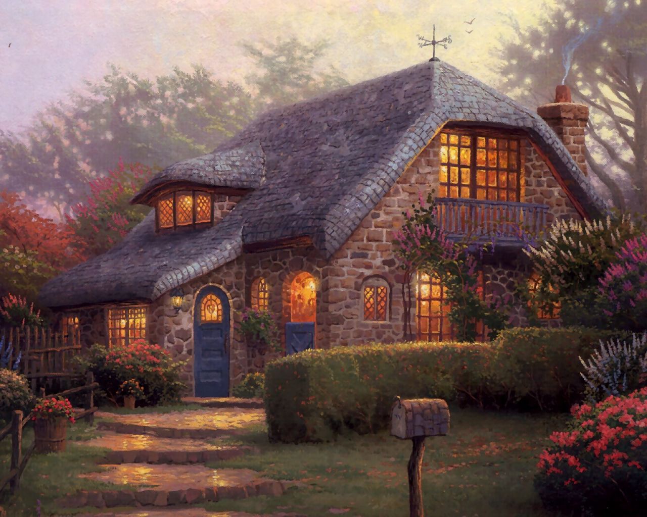 Красивые картины художника Томаса Кинкейда (Thomas Kinkade) (249 фото) »  Страница 7 » Картины, художники, фотографы на Nevsepic